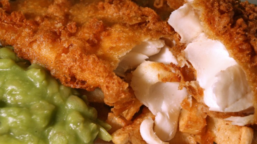 Filete de bacalao rebozado en tempura (Fish & chips)